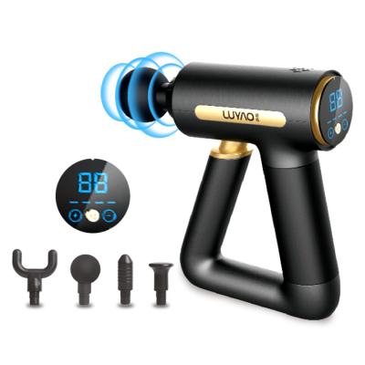 China Dropshipping Brushless Tool Dropshipping Percussion 6 Speed ​​Muscle Massage Gun LUYAO Motor Massager Touch Screen Fascial Massage Gun gun for sale