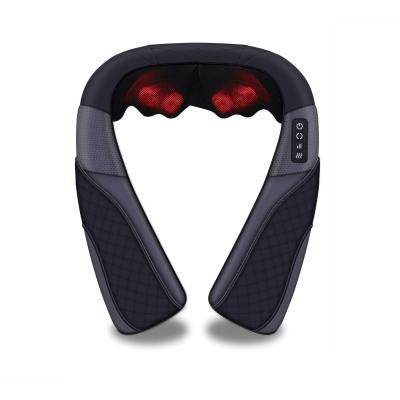 China One Key to Turn On Amazon 3-in-1 Electric Shiatsu Back and Neck Shoulder Neck Massager Kneading with Heat for sale