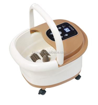 China LUYAO LY-230A Big Foot Smart Foot Spa Bath Basin Heated Electric Bubble Foot Roller Massager Machine for sale