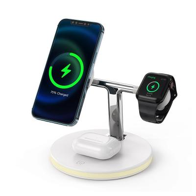 China Airpods Factory 15W Multifunctional Desktop Phone Holder/Watch/Straight Hair Charging Station Portable 3 in 1 Mobile Phone Qi ch Wireless Fast for sale