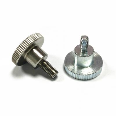 China Pan High Precision M3 M4 M5 M6 Stainless Steel Flat Head Knurled Thumb Screw for sale