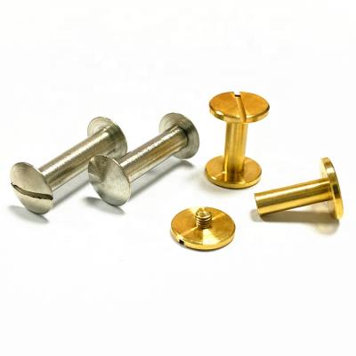 China Pan Custom M3 M5 Brass Purse Screws Chicago Screw for sale