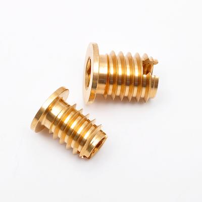 China Heavy Industry M3 M6 M8 Brass Self Tapping Threaded Inserts Brass Threaded Inserts For Plastic for sale