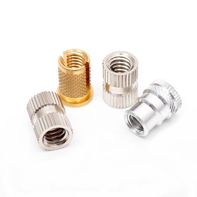 China Heavy Industry Customized Brass Inserts M3 M6 M8 Knurled Threaded Nut 8mm Insert Nut Round Knurled Brass Nut for sale