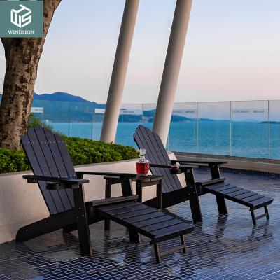 China Modern Windsion Outdoor Plastic Wood Folding Chair Weather Resistant Patio Deck Garden Backyard Modern Folding Adirondack Chair for sale