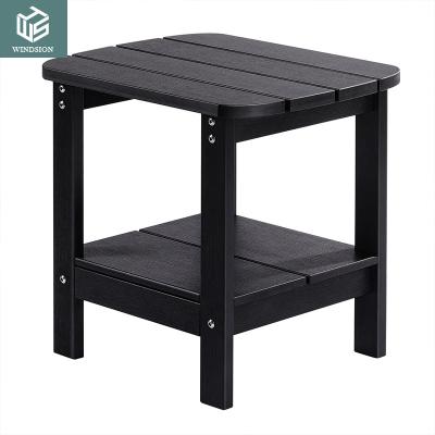 China Convertible Weather Resistant Outdoor Side Table Rectangular Patio Sideboard Double Tier End Table for Patio for sale