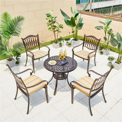 China Eco-friendly\UV Resistant\water Proof\weather Resistant American French outdoor balcony garden patio die-cast aluminum round tables for events party for sale