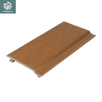 China Anti-water Wpc outdoor wall cladding / anti-uv wood wall board/ engineered material wpc wooden exterior plastic composite wall cladding for sale