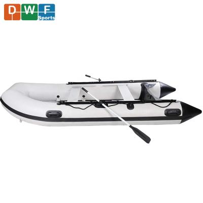 China Factory 4.70m PVC Tarpaulin EN/CE China Double Seater Inflatable Canoe Rowing Boat Fishing Dinghy for sale