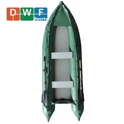 China Cheap Price Water Sports 3m Inflatable Folding Kayak Double Or Triple Seats With Drop Stitch Floor for sale