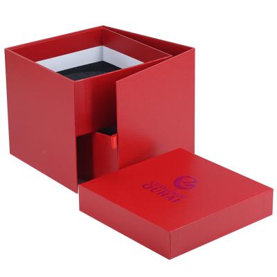 China Handmade Custom Two Layer Cardboard Decorative Wedding Gift Box Favor Packaging With Lid for sale