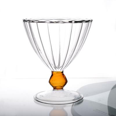 China HOYEAL Juice Drinks Beverage Glass Custom Unique Shape Cocktail Martini Viable Colored Mixing Glass Cocktail Glass for sale