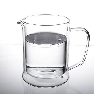 China Viable Clear Double Wall Heat Resistant Glass Mug Beer Coffee Tea Mug Glass for sale