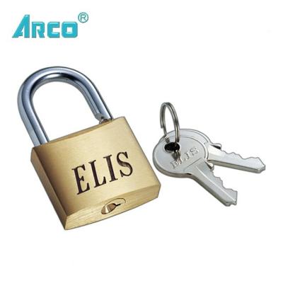 China Single lock brass padlock with 2 brass keys, brass padlock 100 for sale