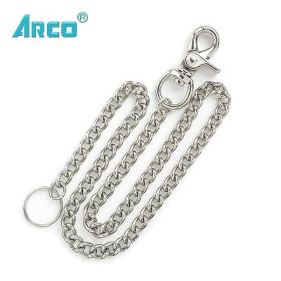 China Nicket plated pocket chain with steel split key ring for sale