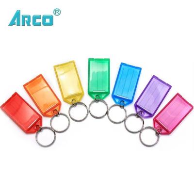 China Key Indicator Key Label Key Cap Plastic Hard Plastic Key Rings for sale