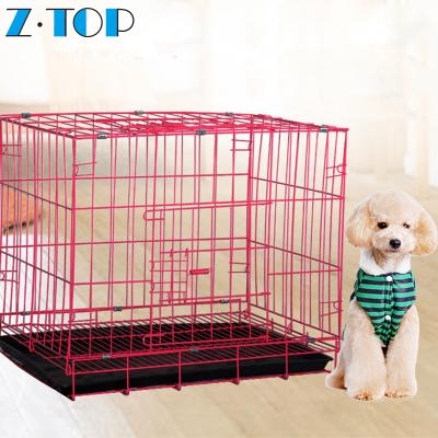 China Breathable Collapsible Dog Crate Durable Outdoor Folding Metal Grid Dog Crate for sale