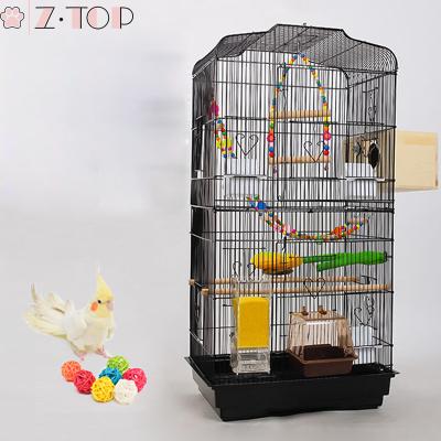 China Factory Supply Breathable Customized Metal Steel Wire Powder Coated Large Parrot Cage Bird Cage for sale