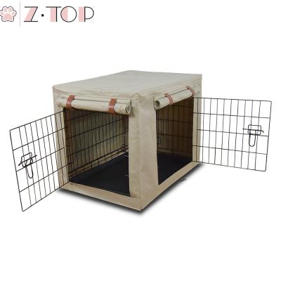 China Durable Pet Double Door Cage Folding Cover Dog Crate Breathable Kennel Cover Oxford Cover For Pet Cage for sale