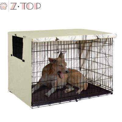 China Oxford Pet Dog Kennel Breathable Waterproof Crate Cover Folding Canvas Cover For Pet Puppy Cat Cage for sale