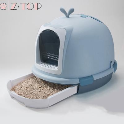 China Good Quality Viable Plastic Luxury Self Cleaning Cat Big Litter Box Portable Toilet with Rubbish Scoop for sale