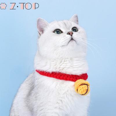 China Lights Pet Supplies Dog Collar Personalized Cat Bell Collar Pet Accessories Collar Hand Woven Cute Silent Bell for sale