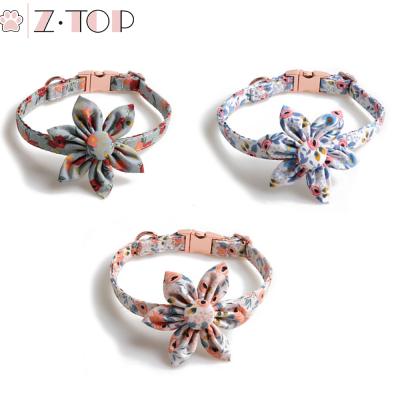 China Metal Rose Gold Button Bowknot Dog Collar Lights Full Floral Classic Collar Leash for Small Dog and Cat for sale