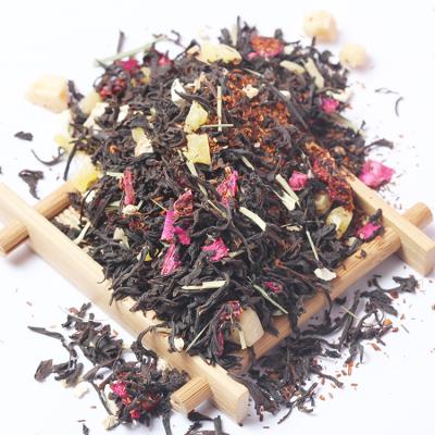 China Loose Tea Organic Rooibos Ginger Coconut Lemon Grass Pineapple Dragon Fruit Flavored Ceylon Black Tea for sale