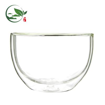 China Sustainable Double Wall Glass Matcha Bowl Salad Bowl or Chawan for sale