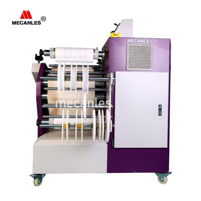 China Garment Shops High Quality Oil Heating Tape Heat Transfer Machine In Small Size With Three Starter Rolls for sale