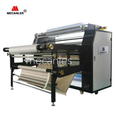 China Multifunctional table 1.3m cheap roller heat press machine with three feed rollers and three take up system factory direct hot sale in November for sale