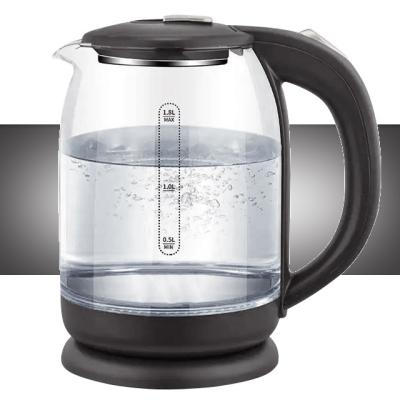 China 360 Degree Water Rotation Low Boil Teapot Kitchen Appliances 1.8l/220v Glass Electric Glass Kettle for sale