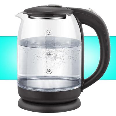 China Hot Sales 360 Degree Rotating Kettle Low Electric Glass Kettle Double Kettle With Tray 1.8l Box OEM Power Packing Socket Chinese Tea Maker Water Heater for sale