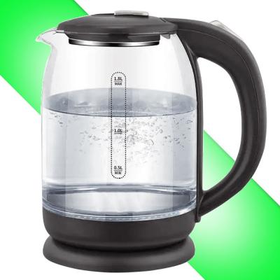 China Comfortable 360 ​​Degree Rotation Low Electric Tea Kettle For Tea Making On Household Tea Maker Glass Kettle for sale