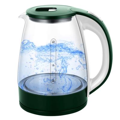 China 360 Degree Rotating Base Tea Water Quickly Boil Hotel Hot Price Kettles Transparent Glass Jug 1500w Cordless Electric Kettle for sale