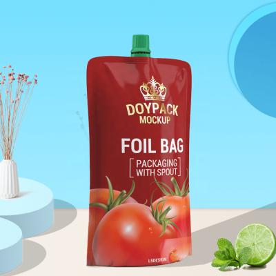 China Safety food grade doypack 10ml 100ml eco doypack 250ml 3 liter aluminum zipper bags with custom window print design with logo for sale