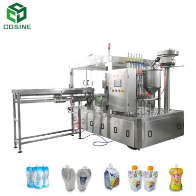 China Mini small food bag doypack automatic doy liquid spout pouch filling and capping machine for seal 5ml filling honey for sale