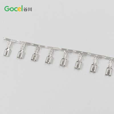 China Wire Connecting 6.3mm Insert Spring Terminal Female Terminal Roll for sale