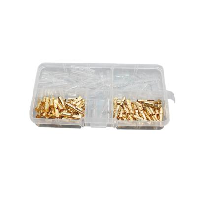 China All Kinds Of Electrical Appliances 3.5mm Bullet Butt Terminal RAM Butt Brass Male Terminal Socket 4 In 1 Set 120pcs for sale