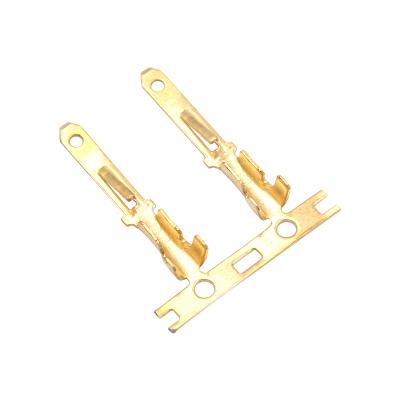 China Brass Terminal Block DJ611-2.8 Plug-in Connector With Hook Plug-In Terminal With Coil Terminal for sale