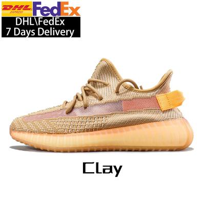 China Cushioning clay EG7490 women men zapatill v2 350 sneaker yeezy runner shoes 350 v2 yezzy for sale