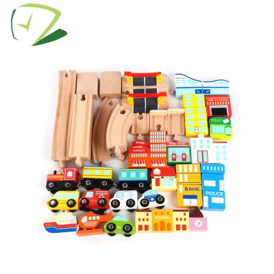 China Wooden Slot Toy High Quality Train Tracks And Trains For Sale for sale