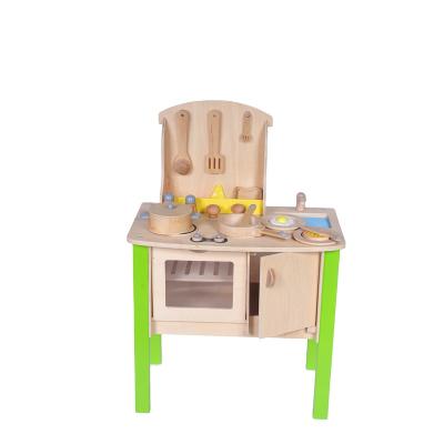 China MDF+solidwood specially design kids pretend kitchen wooden toy for sale