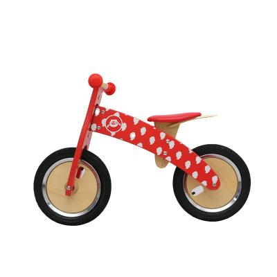 China Ride On Toy Factory Price 12 Inch EVA Wheels Bicycle Plywood Balance Bike Red For 3 Year Old for sale