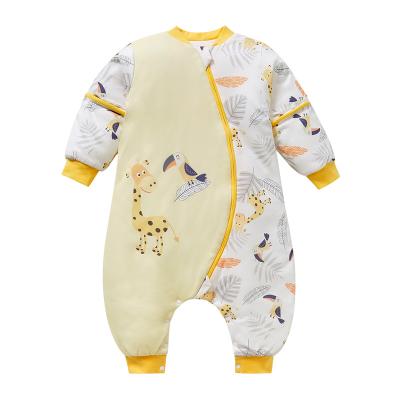 China Factory Wholesale Breathable Organic Winter Baby Cotton Sleeping Bag 0-3 Year Zipper Sleeping Bag for sale