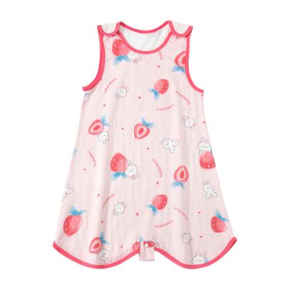 China Breathable Pure Baby Sleeping Summer Children's Sleeping Bag Cotton Vest Type Bag for sale