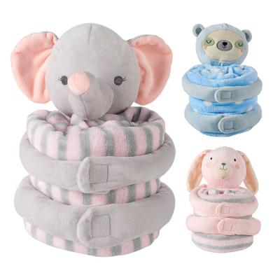 China PORTABLE fashion designer baby child super soft animal muslin wrap towel blanket for sale