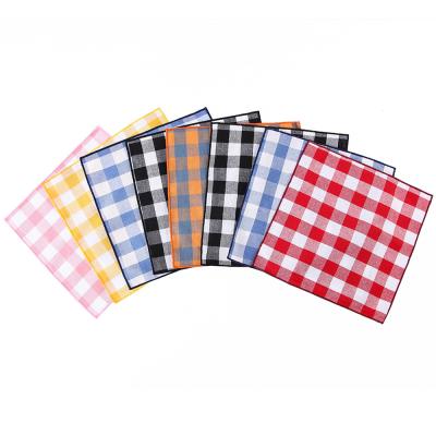 China Jacquard Custom Design 100% Cotton Handkerchief Blend Colors Mens Handkerchief for sale