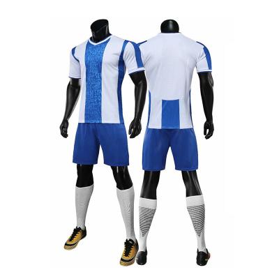 China Custom Made Breathable Soccer Manufacturer Kids Adult Futbol Uniform Jersey Sets Football for sale