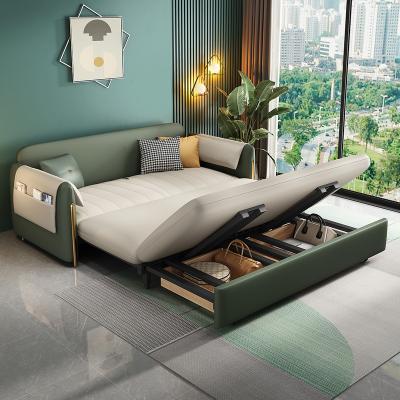 China Folding Foldable Multifunctional Light Luxury Sofa Bed For Living Room Push And Pull For Bedroom for sale